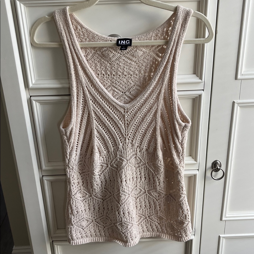 INC International Concepts Cream Tank Top